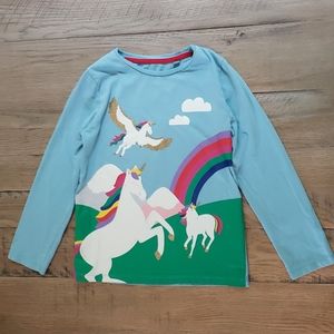 Mini Boden Girls Long Sleeve Shirt Unicorns